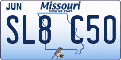 MO license plate SL8C5O