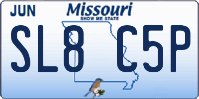 MO license plate SL8C5P