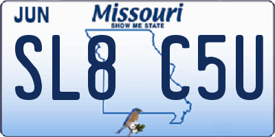 MO license plate SL8C5U