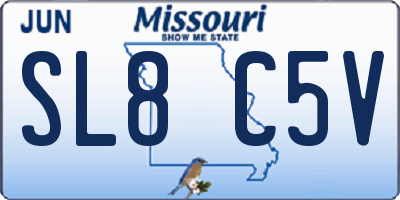 MO license plate SL8C5V