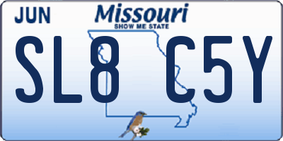 MO license plate SL8C5Y