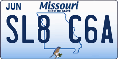 MO license plate SL8C6A
