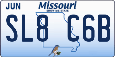 MO license plate SL8C6B