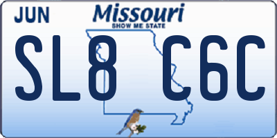 MO license plate SL8C6C
