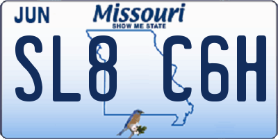 MO license plate SL8C6H