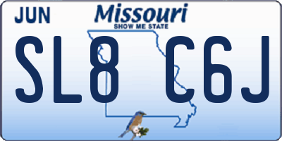 MO license plate SL8C6J