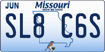 MO license plate SL8C6S