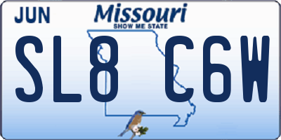 MO license plate SL8C6W