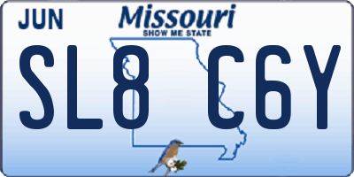 MO license plate SL8C6Y