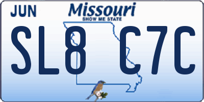 MO license plate SL8C7C