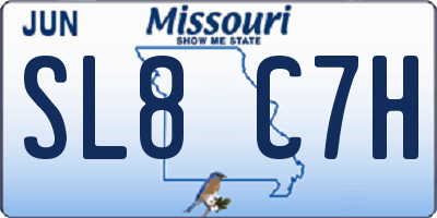 MO license plate SL8C7H