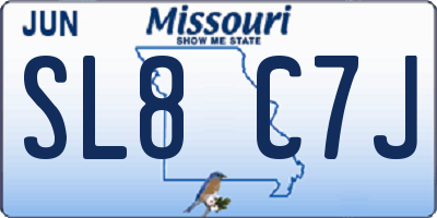 MO license plate SL8C7J