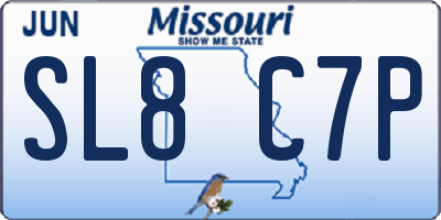 MO license plate SL8C7P