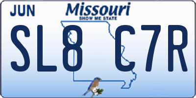 MO license plate SL8C7R