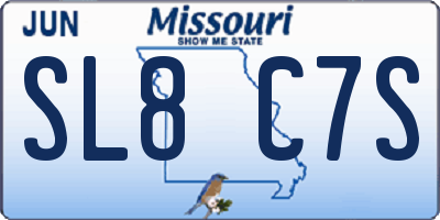 MO license plate SL8C7S