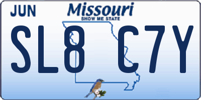 MO license plate SL8C7Y