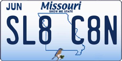 MO license plate SL8C8N