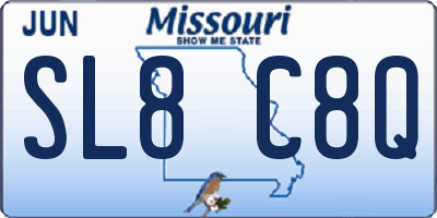 MO license plate SL8C8Q
