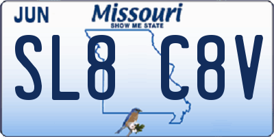 MO license plate SL8C8V