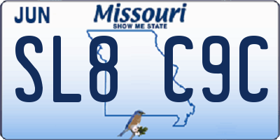 MO license plate SL8C9C