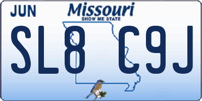 MO license plate SL8C9J