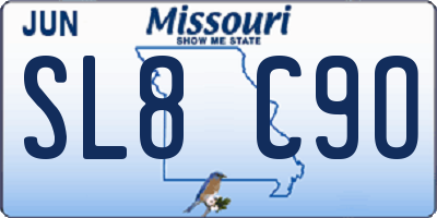 MO license plate SL8C9O
