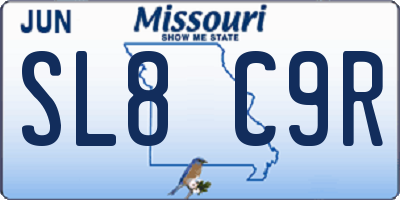 MO license plate SL8C9R