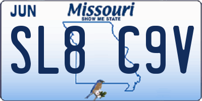 MO license plate SL8C9V