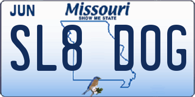 MO license plate SL8D0G