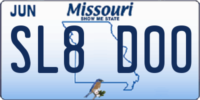 MO license plate SL8D0O