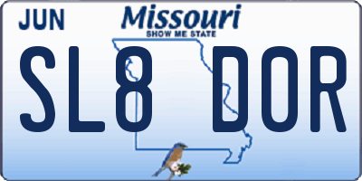 MO license plate SL8D0R