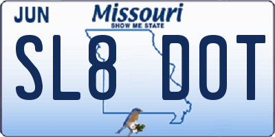 MO license plate SL8D0T