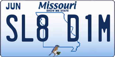 MO license plate SL8D1M