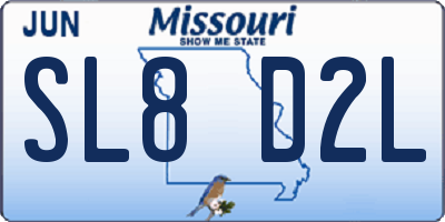MO license plate SL8D2L