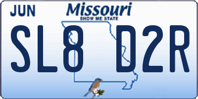 MO license plate SL8D2R