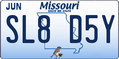 MO license plate SL8D5Y
