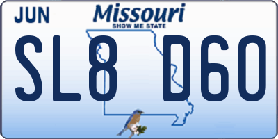 MO license plate SL8D6O
