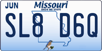 MO license plate SL8D6Q