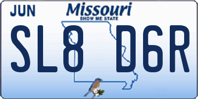 MO license plate SL8D6R