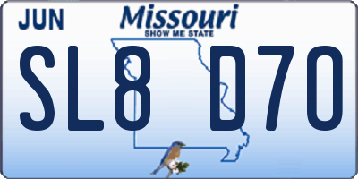 MO license plate SL8D7O