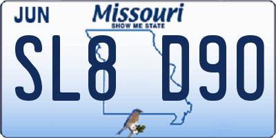 MO license plate SL8D9O