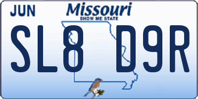 MO license plate SL8D9R
