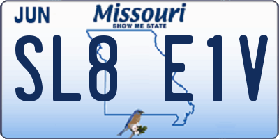 MO license plate SL8E1V