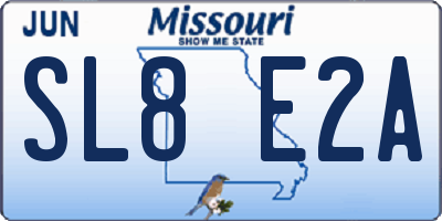 MO license plate SL8E2A
