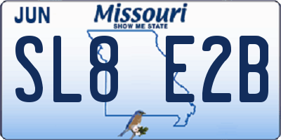 MO license plate SL8E2B