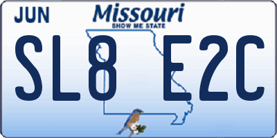 MO license plate SL8E2C