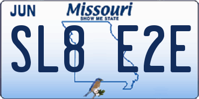 MO license plate SL8E2E