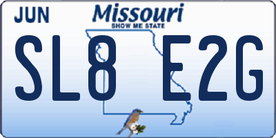MO license plate SL8E2G