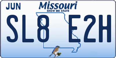MO license plate SL8E2H