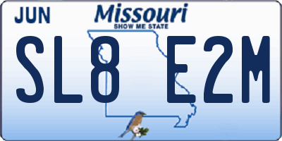 MO license plate SL8E2M
